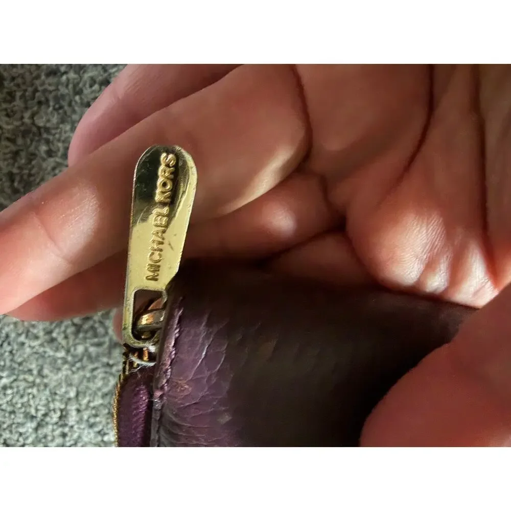Michael Kors eggplant plum wallet wristlet